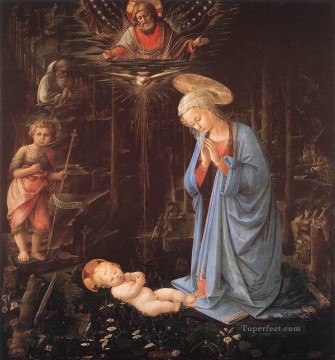 Fra Filippo Lippi Painting - Madonna In The Forest Renaissance Filippo Lippi
